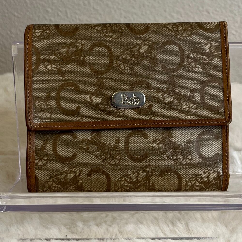 Vintage Celine Macadam C Short Trifold Wallet